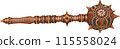 wooden carved colorful ukrainian mace 115558024