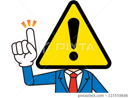 Attention, danger, warning, attention, icon, mark, signboard, poster, sign, caution mark, symbol, sign, index finger, 115558686