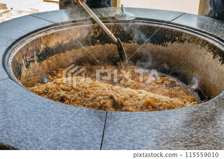 Huge cauldron for pilaf, Tashkent, Uzbekistan 115559010