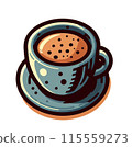 簡單的咖啡館摩卡插畫 115559273