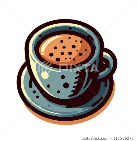 簡單的咖啡館摩卡插畫 115559273