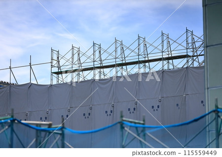 Image of soundproof panel of demolished building Image of soundproof panel of demolished building 115559449
