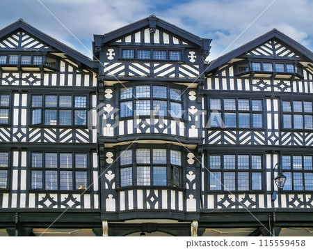 Street in Chester, England Street in Chester, England 115559458