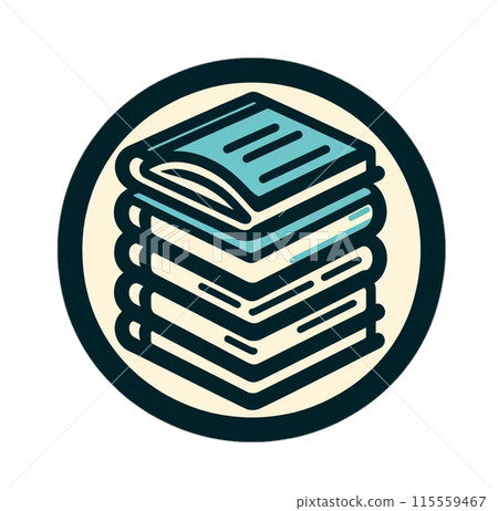 一疊簡單的書的插圖 115559467