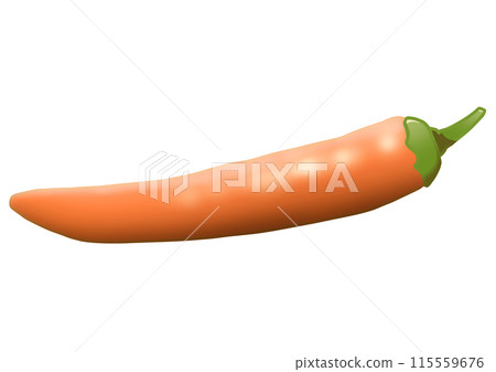 Orange chili pepper illustration (without main lines) 115559676