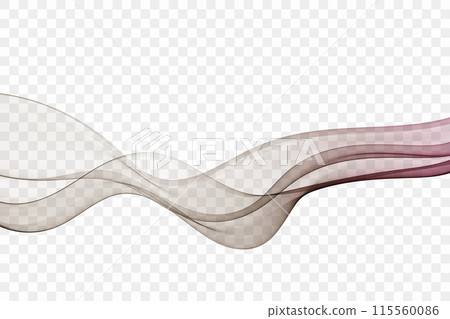 Soft gradient smoky abstract wave. Flow of wavy lines, design element. 115560086
