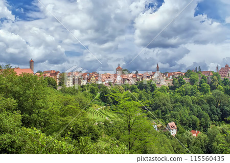 View of Rothenburg ob der Tauber, Germany 115560435