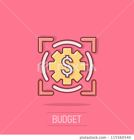 Money revenue icon in comic style. Dollar coin cartoon vector illustration on isolated background. Finance structure splash effect business concept. Money revenue icon in comic style. Dollar coin cartoon vector illustration on isolated background. Finance structure splash effect business concept. 115560540