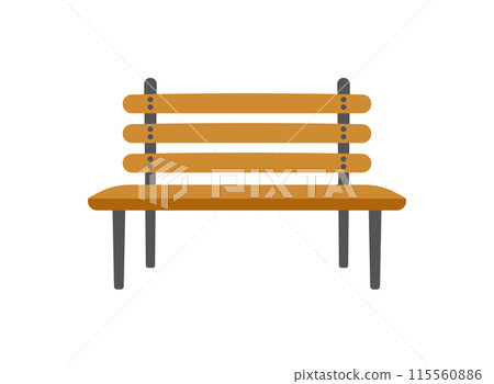 Bench icon in flat style. Comfortable rest vector illustration on isolated background. Park chair sign business concept. Bench icon in flat style. Comfortable rest vector illustration on isolated background. Park chair sign business concept. 115560886
