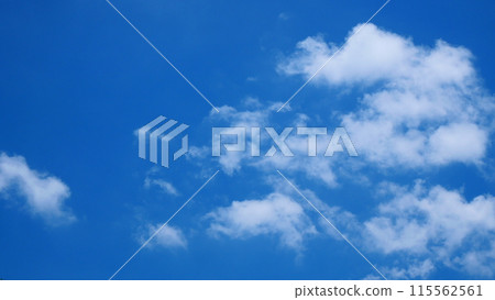 Bright blue sky and white clouds for use as the background Bright blue sky and white clouds for use as the background 115562561