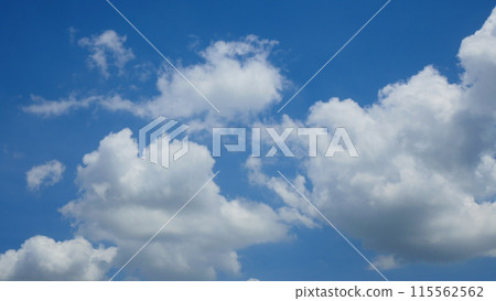 Bright blue sky and white clouds for use as the background Bright blue sky and white clouds for use as the background 115562562