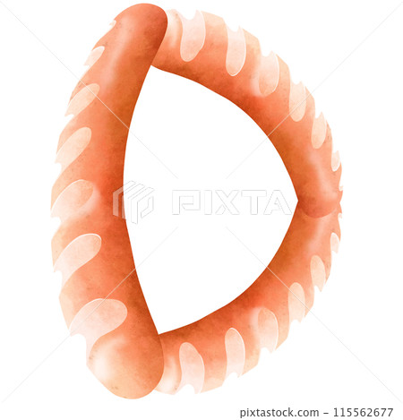 Letter D in hot dog style 115562677