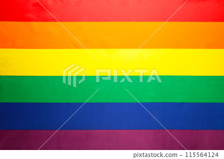 A rainbow flag background with copy space. 115564124