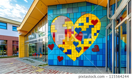 Building of educational institution for children with down syndrome and autism 115564244