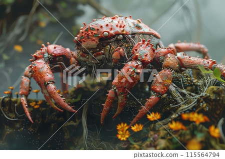 Science fiction robotic insects that are surreal and exhibit advanced technology and alien aesthetics in a surreal woodland Science fiction robotic insects that are surreal and exhibit advanced technology and alien aesthetics in a surreal woodland 115564794