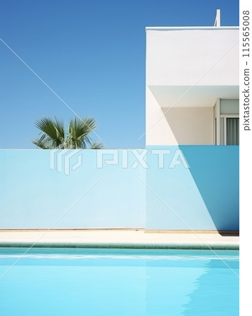 室外泳池風景AI影像 室外泳池風景AI影像 115565008