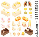 Vector isometric home furniture 115565841