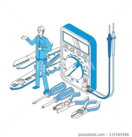 Electrician illustration Electrician illustration 115565998
