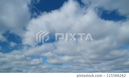 Cloud stratocumulus nature background. Blue sky with clouds and sun. Nature background of airy cloudscape. Timelapse. Cloud stratocumulus nature background. Blue sky with clouds and sun. Nature background of airy cloudscape. Timelapse. 115566262