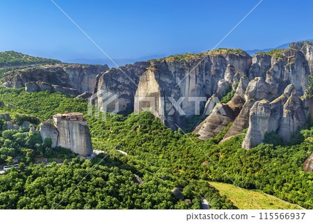 View of Meteora valley, Greece 115566937