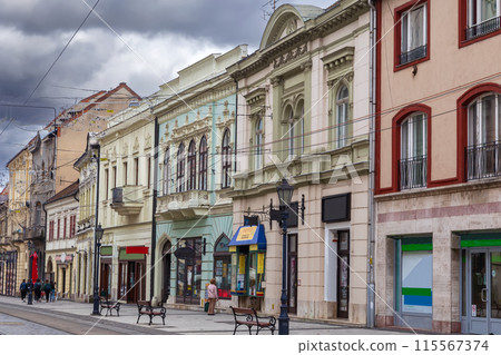 Street in Miskolc, Hungary Street in Miskolc, Hungary 115567374