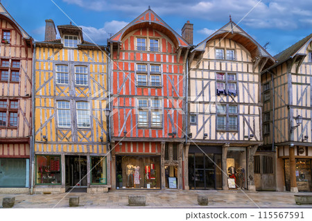 Street in Troyes, France Street in Troyes, France 115567591