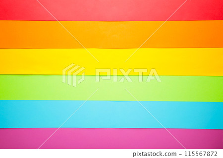 Colored paper background of lgbt pride concept for design. Top view 115567872