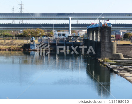 寒川取水口堰 相模川 神奈川縣 115568010