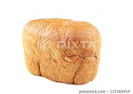 Rye bread isolated on white background. Top view Rye bread isolated on white background. Top view 115568434