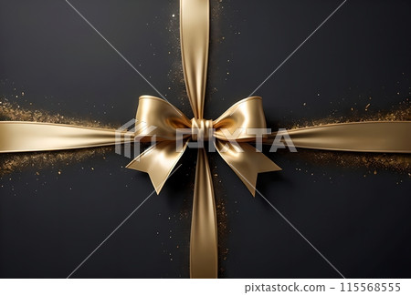 Blank blank for text and gold ribbon, Black Friday, discounts. 115568555
