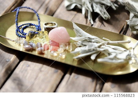 Power stones and white sage - Good luck items 115568823