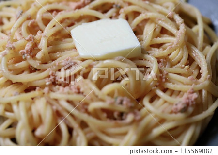 Homemade Tarako Butter Spaghetti Japanese-style Pasta Homemade Tarako Butter Spaghetti Japanese-style Pasta 115569082