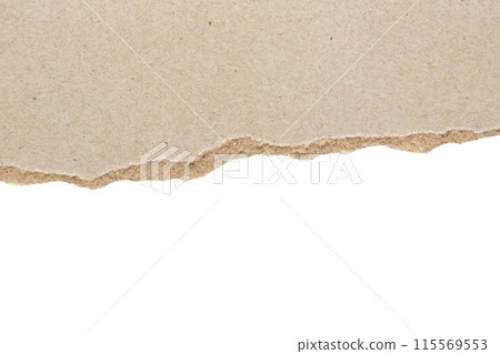 Gray ripped paper torn edges strips isolated on white background 115569553