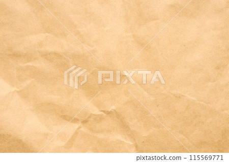 Abstract crumpled and creased recycle brown paper texture background 115569771