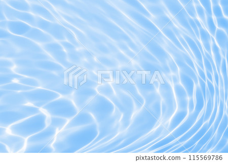 Abstract transparent water shadow surface texture natural ripple on blue background 115569786
