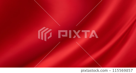 Abstract red fabric with soft wave texture background 115569857