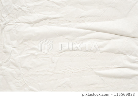 White blank crumpled and creased paper poster texture background 115569858