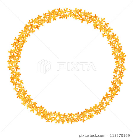 Illustration of sweet osmanthus realistic white background 115570169
