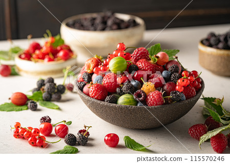 Various fresh berries 115570246