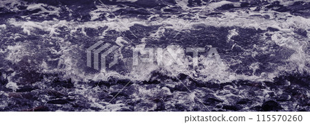 Abstract Natural Background Water Bubbling Sea Foam Splash Waves Energy Power Strength Intensity 115570260