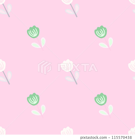 Romantic and abstract rose illustration in a seamless design. Romantic and abstract rose illustration in a seamless design. 115570438