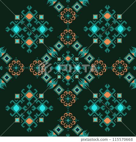 This ethnic African fabric pattern in a green tone features a modern geometric style, adding dimension and depth to ethnic the design. This beautifully studied ethnic pattern is created for This ethnic African fabric pattern in a green tone features a modern geometric style, adding dimension and depth to ethnic the design. This beautifully studied ethnic pattern is created for 115570668