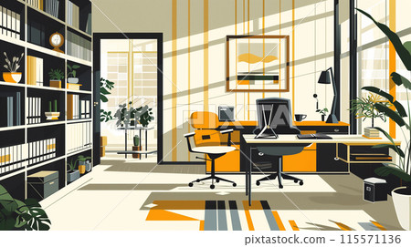 辦公室、書房的平面圖 115571136