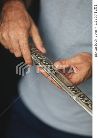 Silver blade scabbard, handmade, the process of creation. 115571201