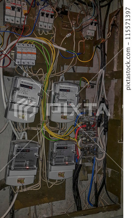 Electrical communications. Panel room on the interfloor span.Illustrative. 115571397
