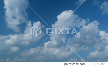 Majestic amazing blue sky with clouds. Clouds move in the blue sky. Timelapse. Majestic amazing blue sky with clouds. Clouds move in the blue sky. Timelapse. 115571706