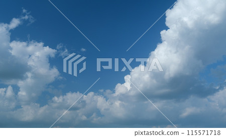 Bright clear skywith beautiful layered cloudscape. Nature weather blue sky. Weather background. Timelapse. Bright clear skywith beautiful layered cloudscape. Nature weather blue sky. Weather background. Timelapse. 115571718