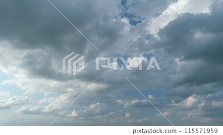 Heavy rain is coming. Cumulus dark clouds harbinger of bad weather and heavy rains. Timelapse. Heavy rain is coming. Cumulus dark clouds harbinger of bad weather and heavy rains. Timelapse. 115571959
