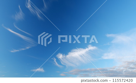 Cloudscape cirrus slowly moved. Clearing day and good windy weather. Timelapse. Cloudscape cirrus slowly moved. Clearing day and good windy weather. Timelapse. 115572420