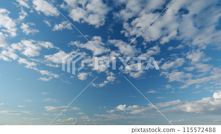 Daylight exotic horizon in tropical summer sunlight. Beautiful sunny blue sky background with tiny cirrocumulus and cumulus on different layers. Timelapse. Daylight exotic horizon in tropical summer sunlight. Beautiful sunny blue sky background with tiny cirrocumulus and cumulus on different layers. Timelapse. 115572488